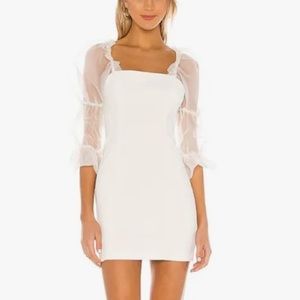 NWT Amanda Uprichard Tia Dress In Ivory By Revolve Size XS.